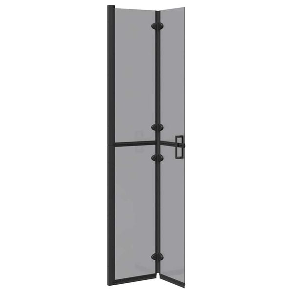 vidaXL Walk-In dusjvegg Svart 90 x 6.5 x 190 cm