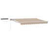 vidaXL Elektrisk Utrekkbar Markise Beige og Hvit 3,5 x 2 m
