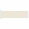 vidaXL Uttrekkbar sidemarkise 120x500 cm kremhvit