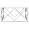 vidaXL Salongbord sølv 80x80x40 cm rustfritt stål og glass