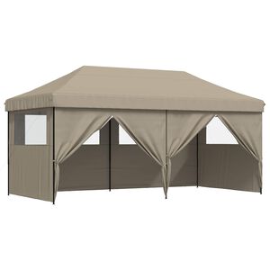 vidaXL Partytelt Gr&aring;brun 292 x 580 x 315 cm Oxford Stoff