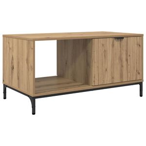vidaXL Kaffebord med skuff Artisan Eik 90 x 49 x 46 cm Konstruert tre