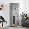 vidaXL Highboard betonggr&aring; 69,5x34x180 cm konstruert tre