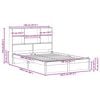 vidaXL Bokhylle Seng Ramm Vokset Brun 140 x 200 cm Massiv furu