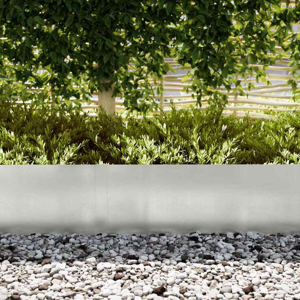 vidaXL Gjerdekant 50 pcs sølv 100 x 0.05 x 20 cm Rustfritt Stål