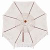 vidaXL Makrame Parasol Krem 252.5 x 252.5 x 260 cm Bomull og teaktre