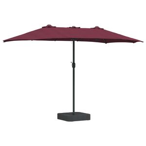 vidaXL Hageparasol Bordeaux R&oslash;d 385 x 209 x 244 cm Polyester