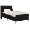 vidaXL Sengeramme med madrass med hodegjerde Svart 90 x 190 cm stoff