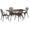 vidaXL Hage Spisegruppe 5 pcs Bronse Aluminium