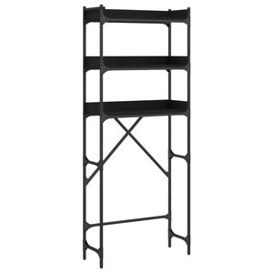 vidaXL Vaskemaskinhylle svart 67x25x163 cm sponplate