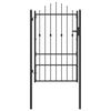 vidaXL Gjerdeport ASTEN 100 x 150 cm Metall Svart L&aring;sbar
