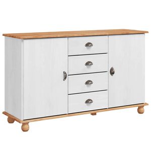 vidaXL Serviesskap med skuff ASKIM 133,5 x 40 x 79 cm Heltre furu