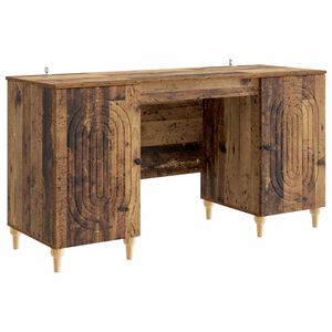 vidaXL Skrivebord Gammelt tre 142,5 x 50 x 75 cm Konstruert tre