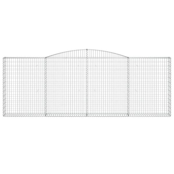 vidaXL Gabionkurver buede 8 stk 400x30x140/160 cm galvanisert jern