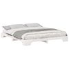 vidaXL Sengestamme Hvit 200 x 210 cm Massiv furu