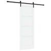 vidaXL Skyved&oslash;r 78 x 211 cm Konstruert tre Hvit og svart