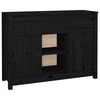 vidaXL Skjenk svart 100x35x74,5 cm heltre furu