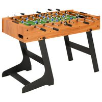 vidaXL Sammenleggbart fotballbord 121x61x80 cm lys brun