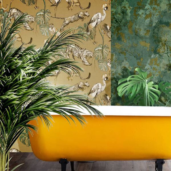 Zero Veggtapet Plastered Wall gr&oslash;nn