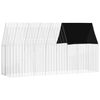 vidaXL Kaninbur S&oslash;lv 400 x 100 x 210 cm Galvanisert st&aring;l