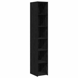 vidaXL H&oslash;yskap Svart eik 30 x 41 x 185 cm Konstruert tre