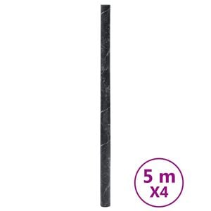 vidaXL M&oslash;belklistremerker selvklebende matt svart 90x500 cm PVC
