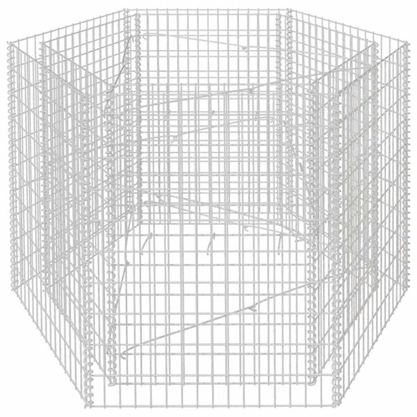 vidaXL Gabion h&oslash;ybed sekskantet 160x140x100 cm