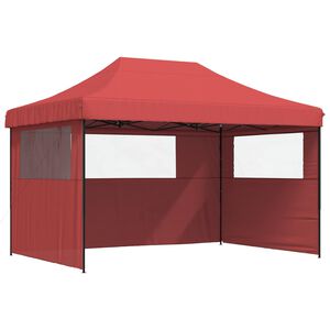 vidaXL Partytelt 279 x 410 x 315 cm Burgunder Oxford Stoff