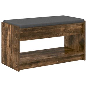 vidaXL Gangbenk R&oslash;kt Eik 83 x 38 x 45 cm Konstruert treverk og stoff