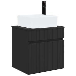 vidaXL Vegghengt servantkommode Svart 49 x 41 x 63 cm Konstruert tre