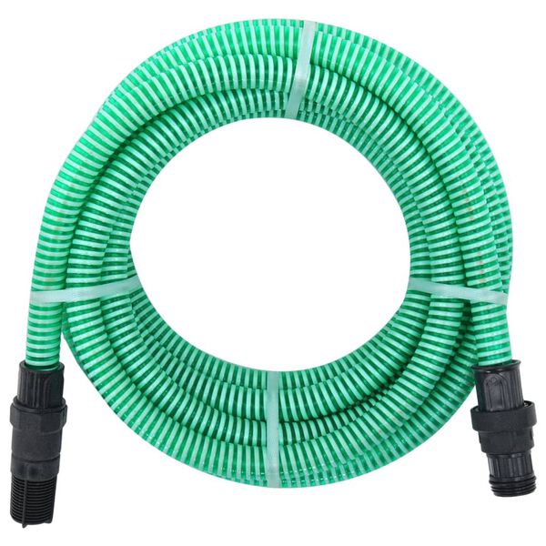 vidaXL Sugeslange med messingkoblinger gr&oslash;nn 1,1" 7 m PVC