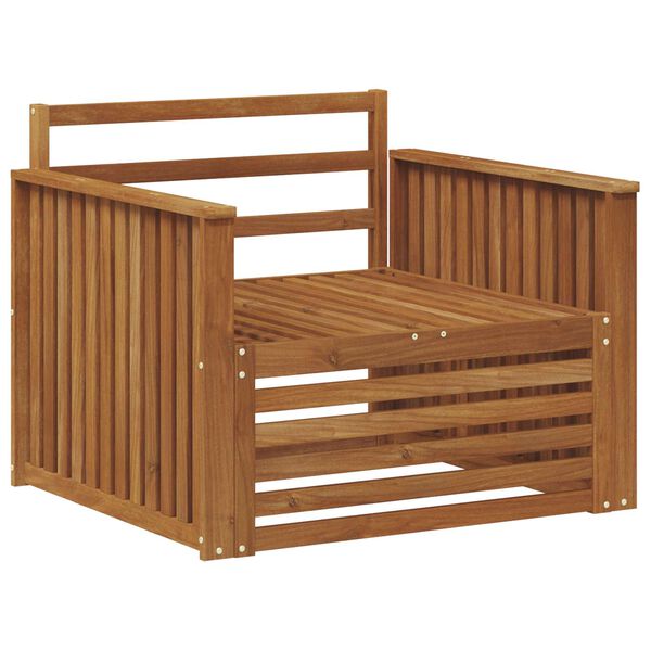 vidaXL 2 Stk Sofa med armlener Solid akasietre Naturlig