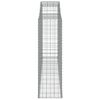 vidaXL Gabionkurver buede 7 stk 300x50x160/180 cm galvanisert jern