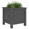 vidaXL Hageplantekasse grå 40x40x39 cm heltre furu