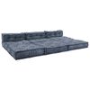 vidaXL Modulsofa Geometrisk 4 pcs Indigo 70 x 70 x 56 cm stoff