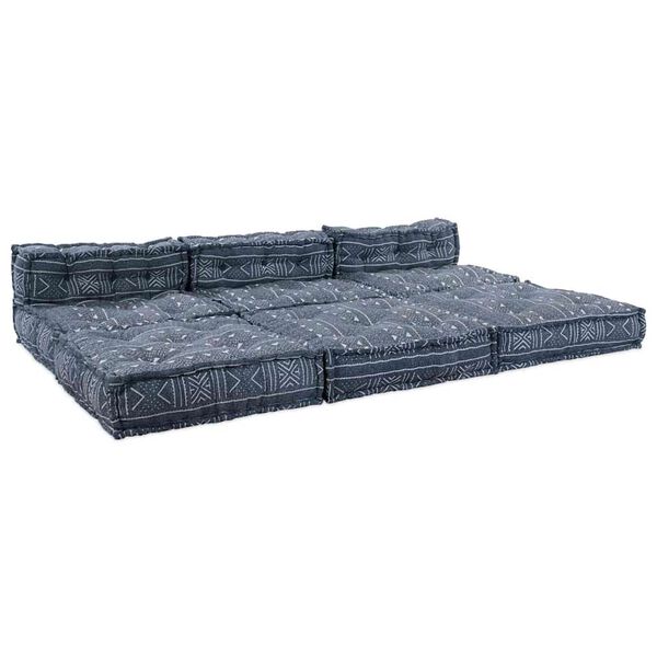 vidaXL Modulsofa Geometrisk 4 pcs Indigo 70 x 70 x 56 cm stoff