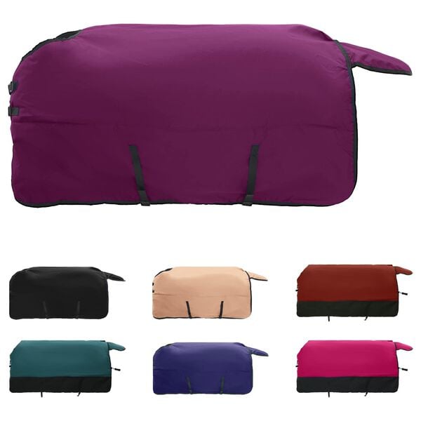 vidaXL Hestepledd M&oslash;rk Gr&oslash;nn og Svart 135 cm Polyester