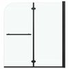 vidaXL Leddet dusjd&oslash;r med 2 paneler ESG 120x140 cm svart