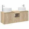vidaXL Baderomsskapsett 3 stk. Sonoma eik 49,5 x 44,5 x 66 cm