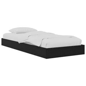vidaXL Gulvsengramme Svart eik 80 x 200 cm Konstruert tre