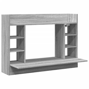 vidaXL Veggmontert skrivebord gr&aring; sonoma 105x48x75 cm konstruert tre