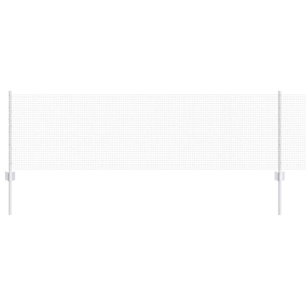 vidaXL Gjerde med stolpe s&oslash;lv 0,6 x 100 m St&aring;l