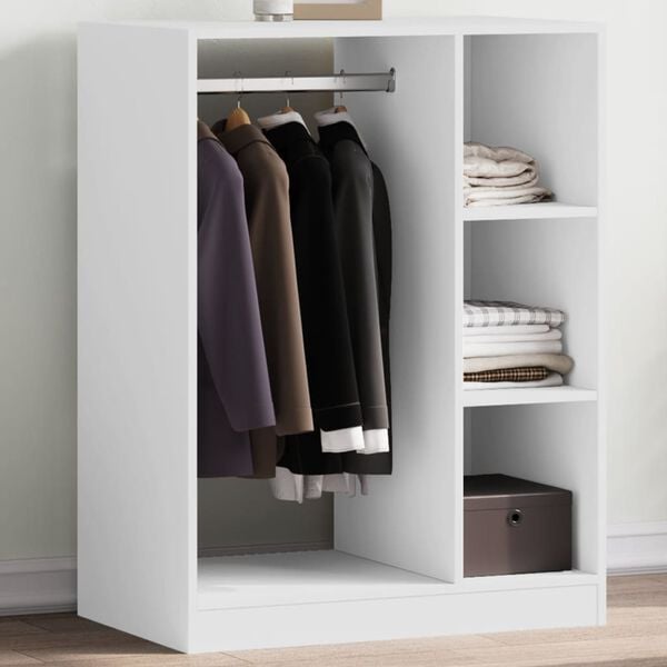 vidaXL Garderobe hvit 77x48x102 cm konstruert tre