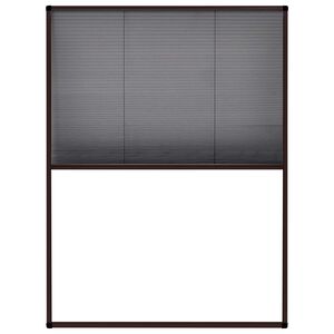 vidaXL Plissert insektskjerm for vindu aluminium brun 60x80 cm