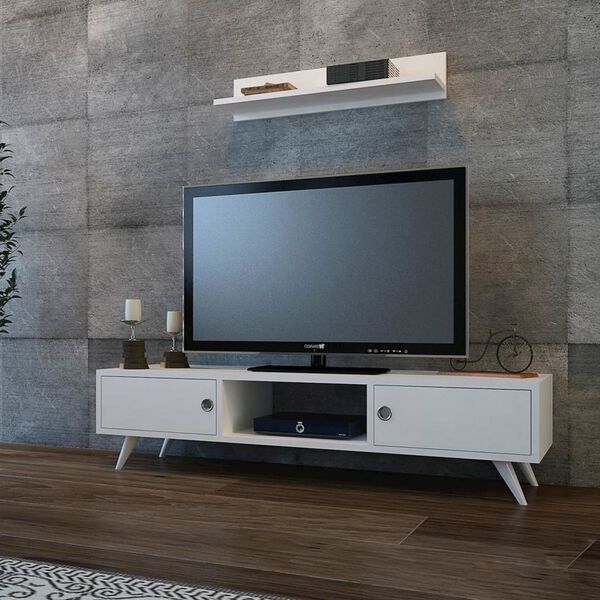 Homemania TV-benk Aspen 130x40x35 cm hvit