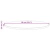 vidaXL Bordplate hvit Ø90x2,5 cm heltre furu