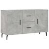 vidaXL Skjenk betonggr&aring; 100x36x60 cm konstruert tre