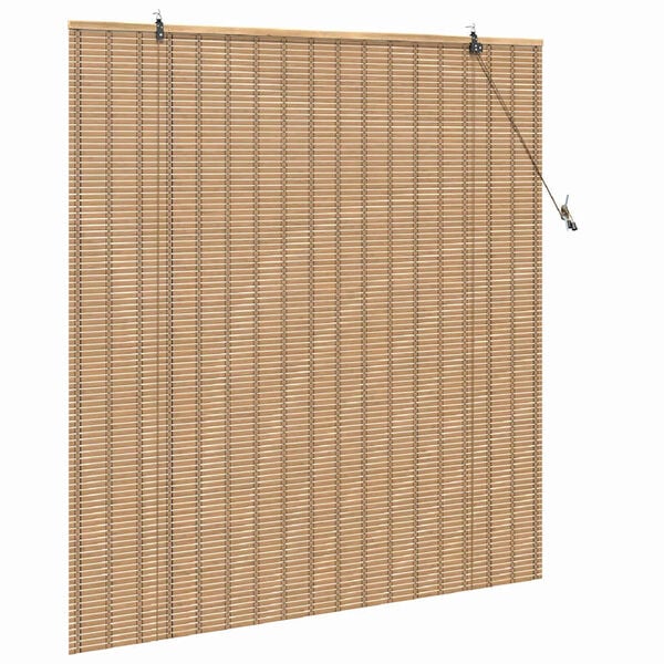 vidaXL Rullegardin med gardiner Natur 150 x 160 cm Bambus