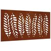 vidaXL Veggdekorasjon til hage 105x55 cm cortenst&aring;l bladdesign