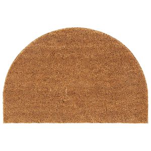 vidaXL D&oslash;rmatte naturlig halvrund 40x60 cm tuftet kokosfiber